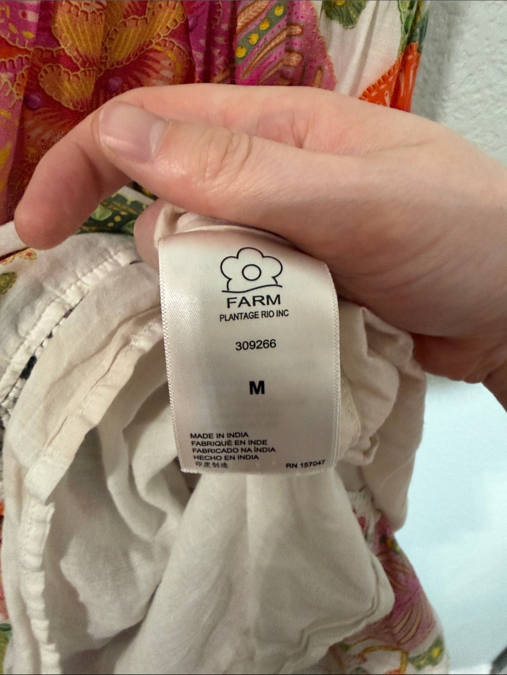 FARM RIO Bloom Tie-Strap Mini Dress M - Picture 5 of 6